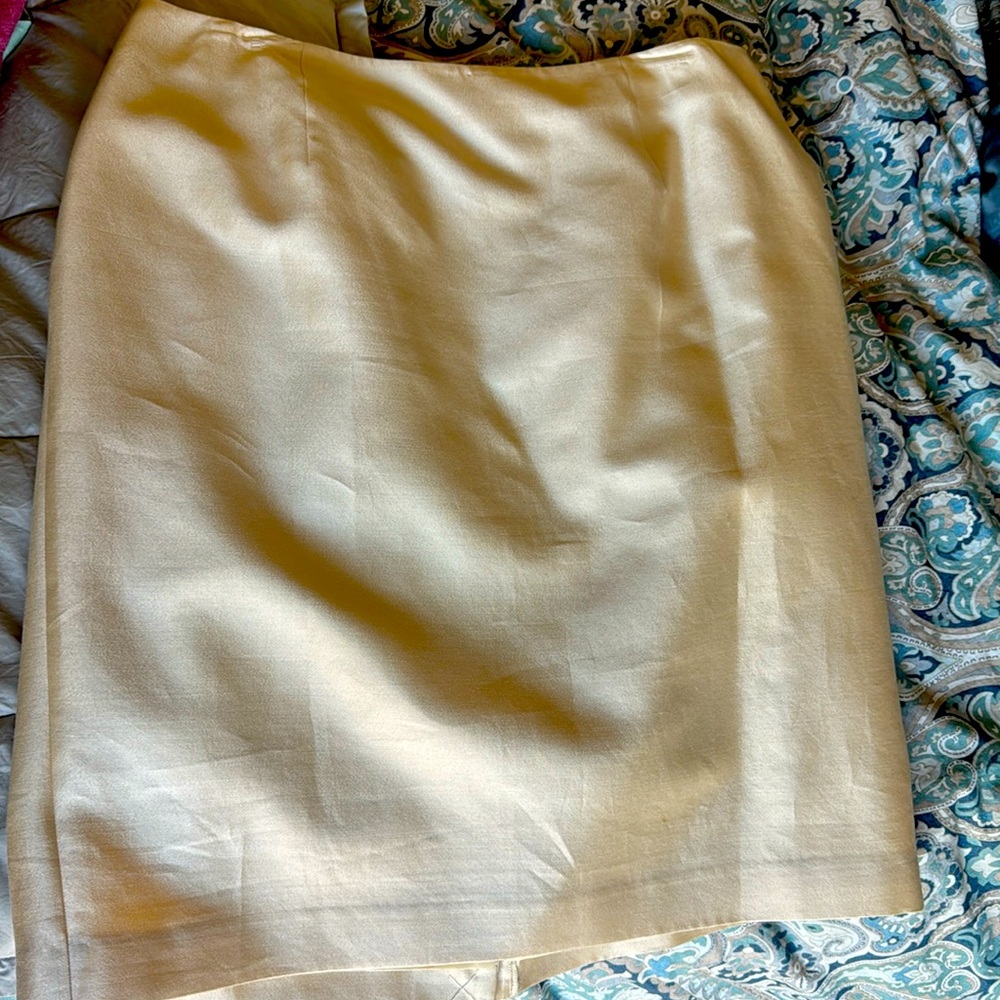 Raw silk look pencil skirt fully lined
